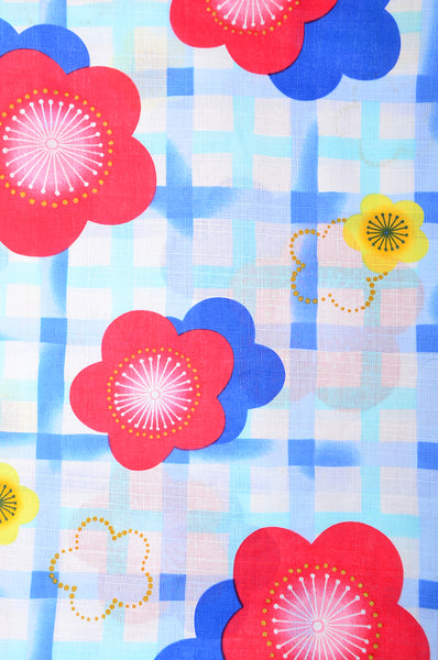 Girls yukata and obi belt set / GY #65 (11-12)