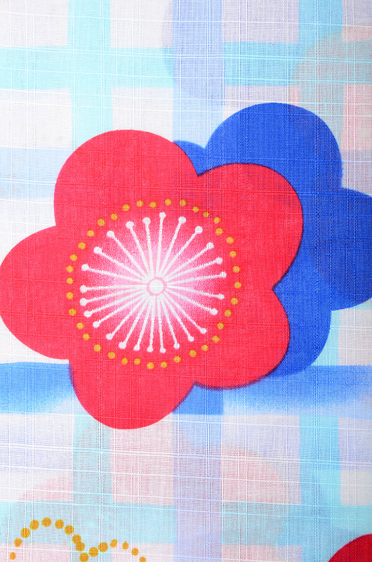 Girls yukata and obi belt set / GY #52 (9-10)