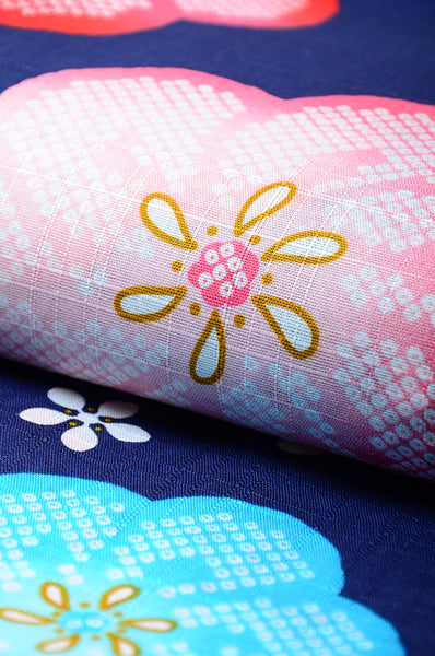 Girls yukata and obi belt set / GY #51 (9-10)