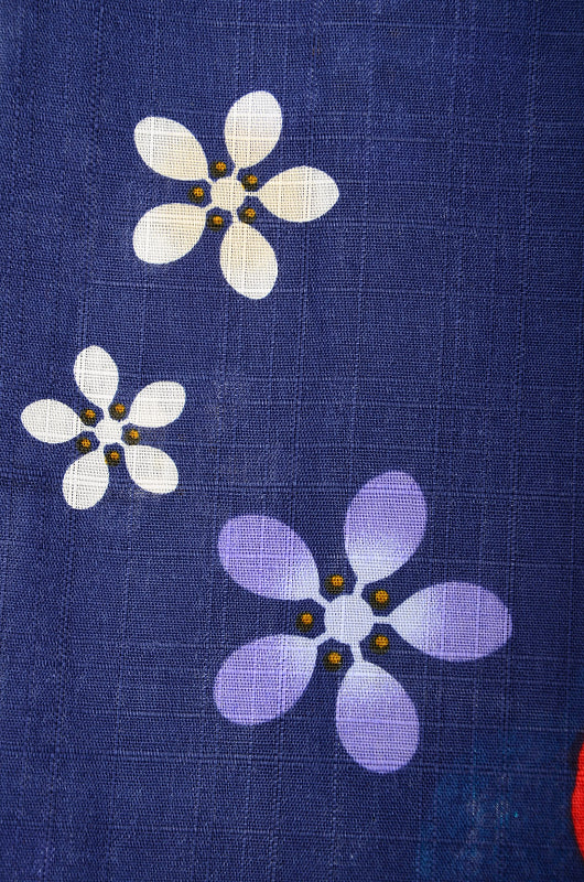 Girls yukata and obi belt set / GY #51 (9-10)