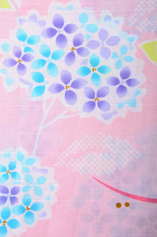 Girls yukata and obi belt set / GY #71 (13-14)