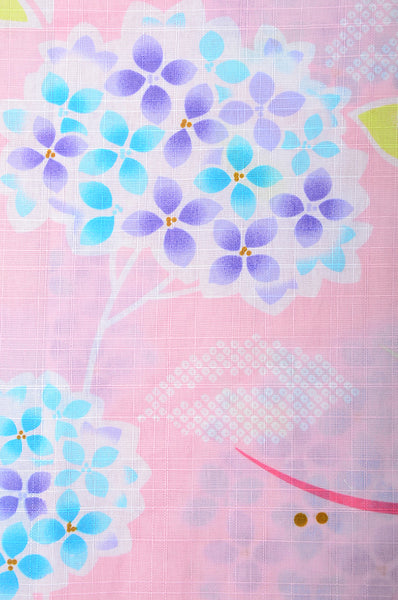 Girls yukata and obi belt set / GY #71 (13-14)