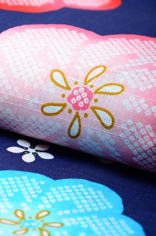 Girls yukata and obi belt set / GY #51 (5-6)