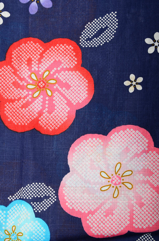 Girls yukata and obi belt set / GY #51 (5-6)