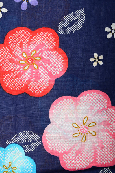 Girls yukata and obi belt set / GY #51 (5-6)