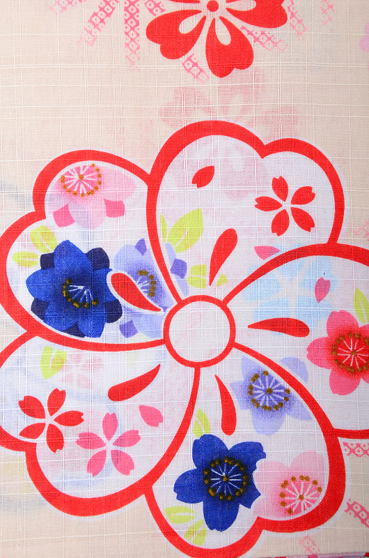 Girls yukata and obi belt set / GY #54 (3-4)