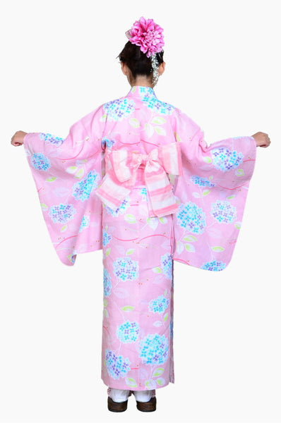 Girls yukata and obi belt set / GY #55 (3-4)