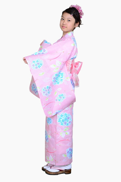 Girls yukata and obi belt set / GY #55 (3-4)