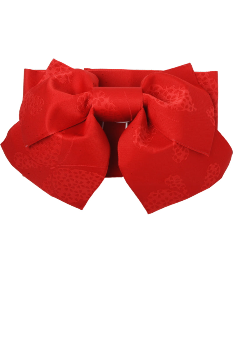 Pre-tied obi belt / Red Butterfly #02