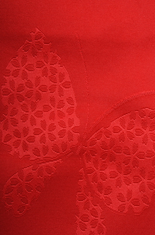 Pre-tied obi belt / Red Butterfly #02