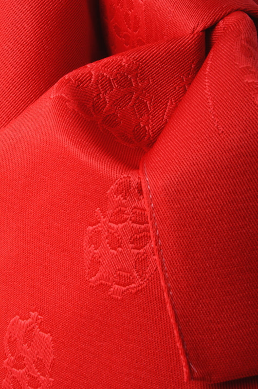 Pre-tied obi belt / Red Butterfly #02