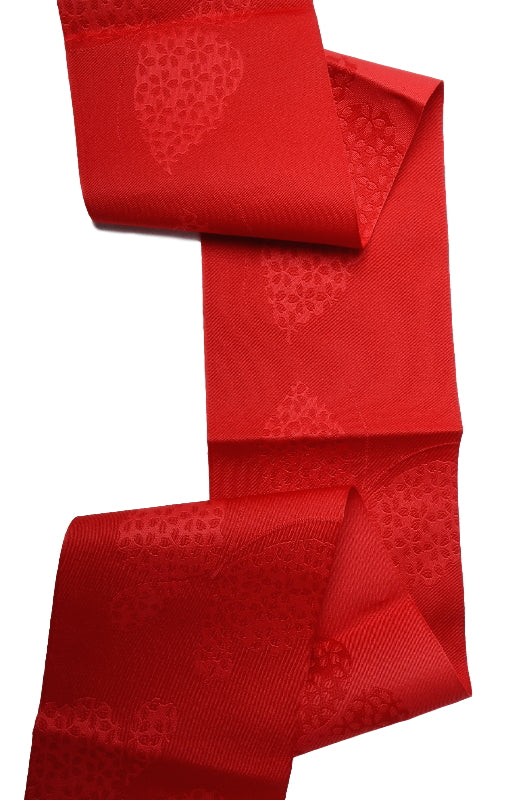 Pre-tied obi belt / Red Butterfly #02