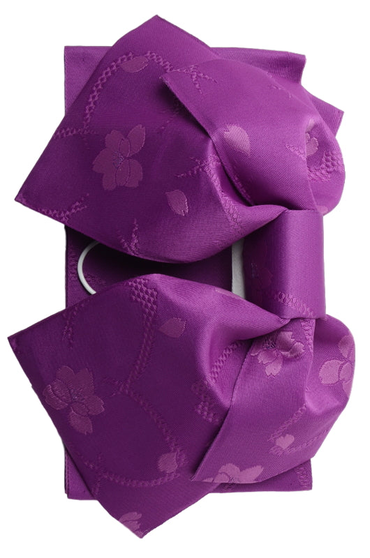 Pre-tied obi belt / Deep purple #07