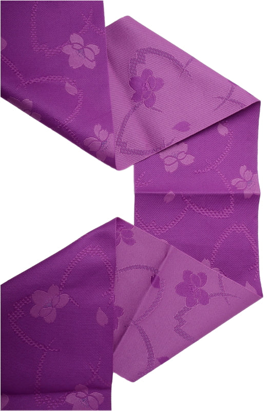 Pre-tied obi belt / Deep purple #07