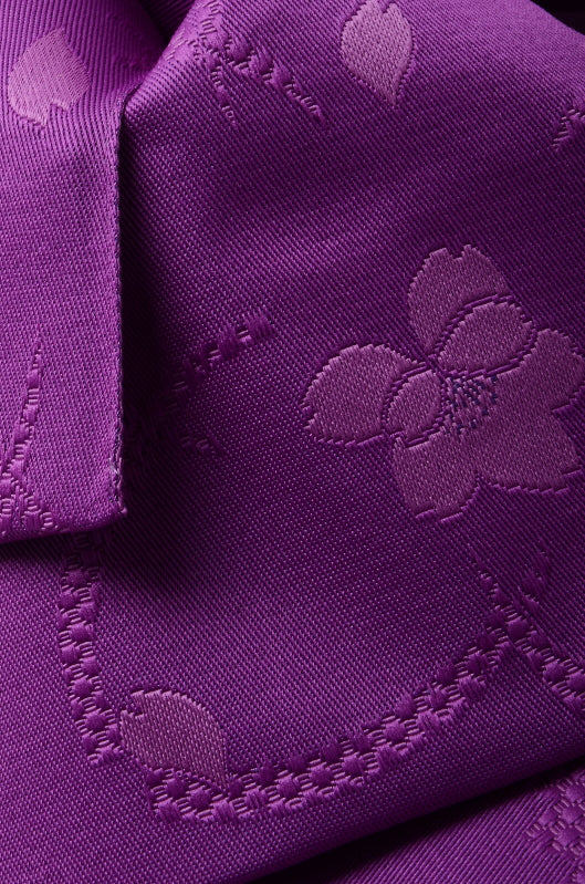 Pre-tied obi belt / Deep purple #07