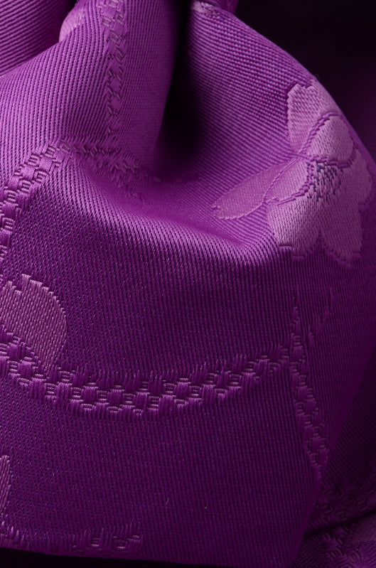Pre-tied obi belt / Deep purple #07