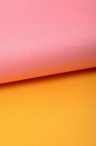 Flat obi belt : Plain / Pink and Yellow