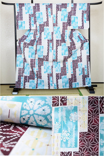 Japanese yukata kimono / H #261