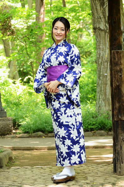 Japanese yukata kimono / D #090