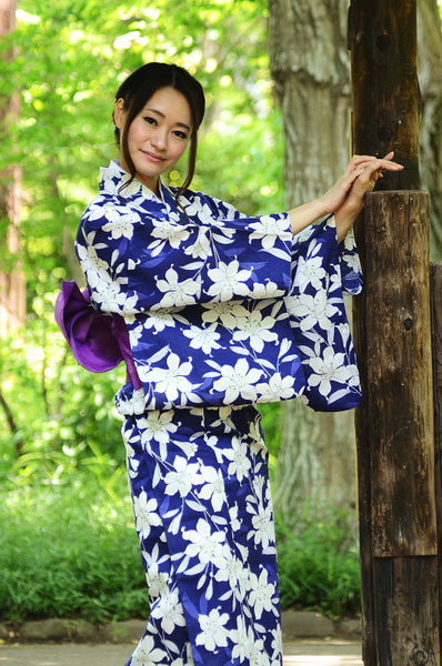 Japanese yukata kimono / D #090