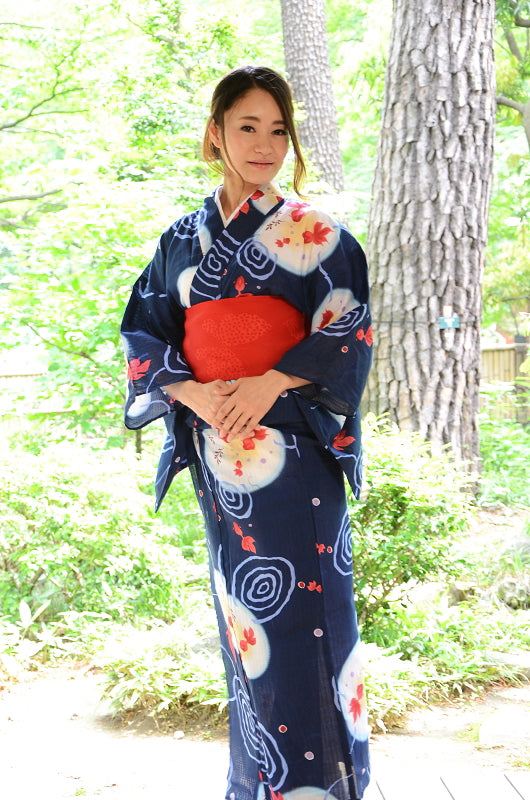 Japanese yukata kimono / D #073