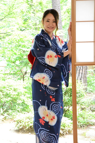 Japanese yukata kimono / D #073