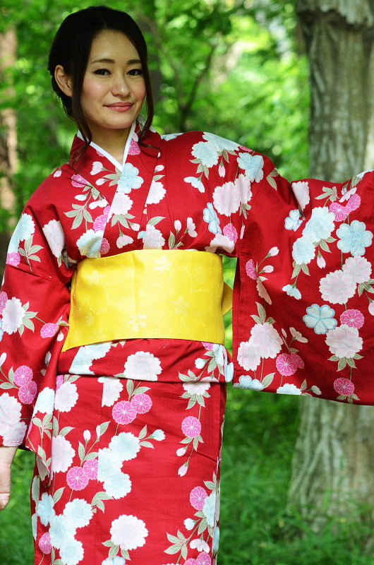 Japanese yukata kimono / D #094