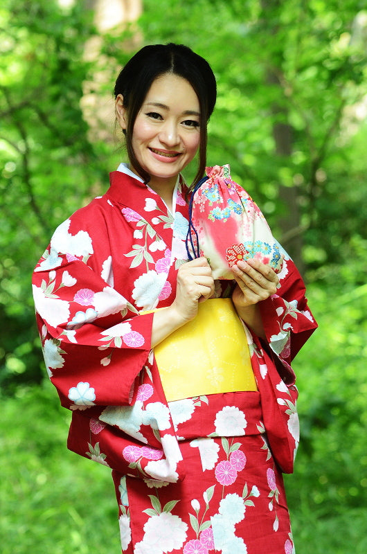 Japanese yukata kimono / D #094