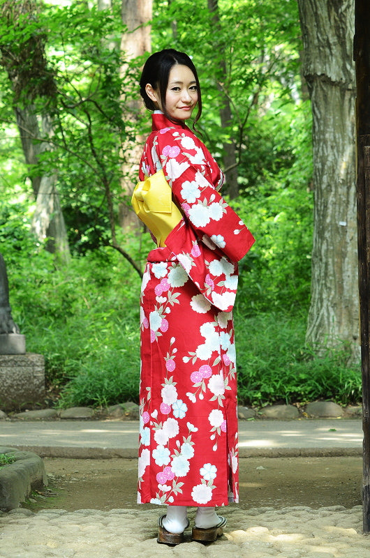 Japanese yukata kimono / D #094