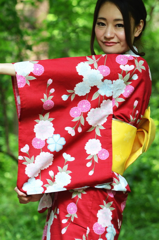 Japanese yukata kimono / D #094