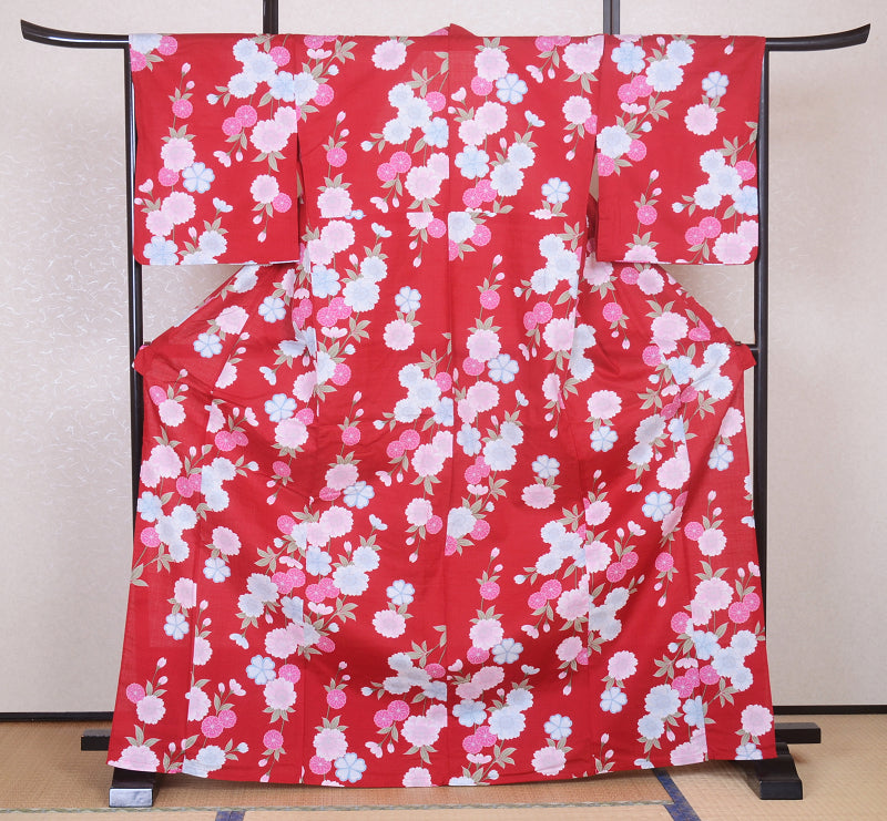 Japanese yukata kimono / D #094