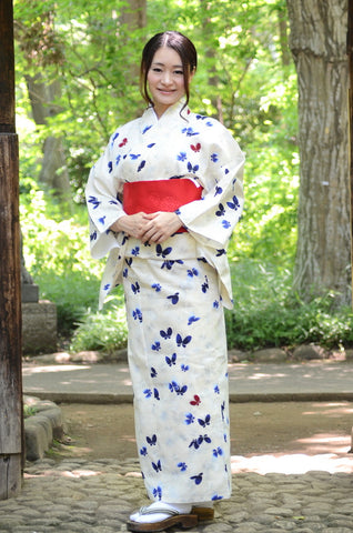 Japanese yukata kimono / D #097