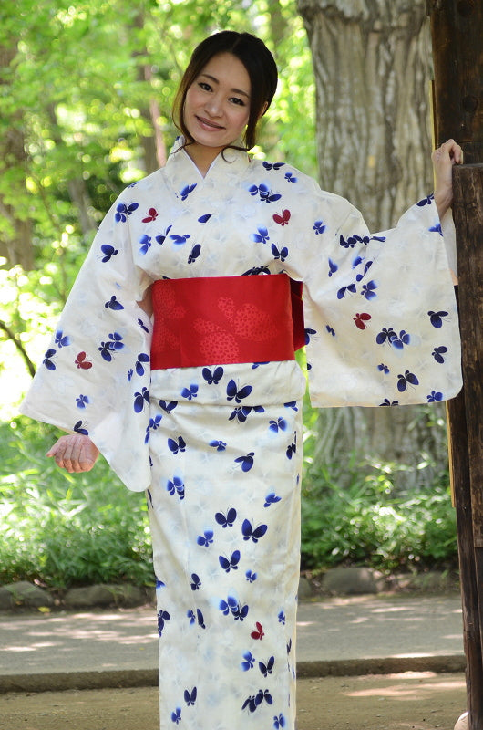 Japanese yukata kimono / D #097