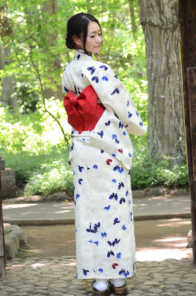 Japanese yukata kimono / D #097