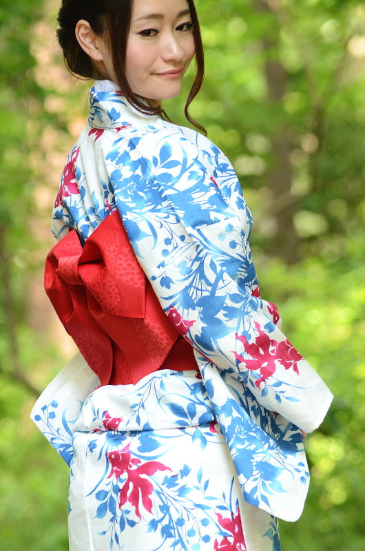Japanese yukata kimono / D #098