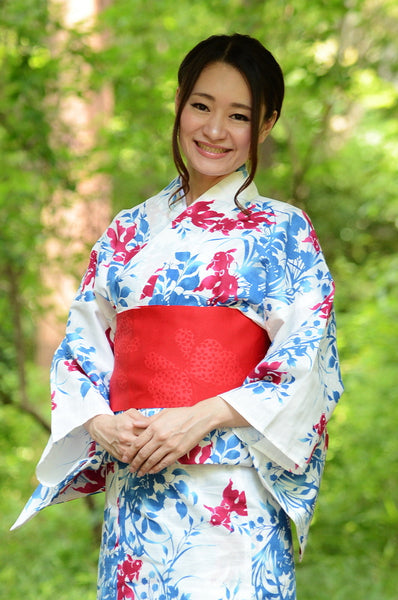 Japanese yukata kimono / D #098