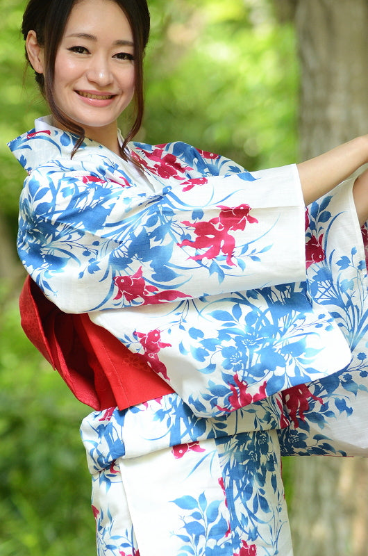Japanese yukata kimono / D #098