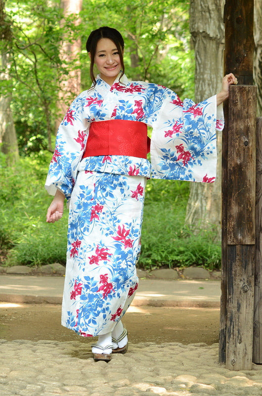 Japanese yukata kimono / D #098