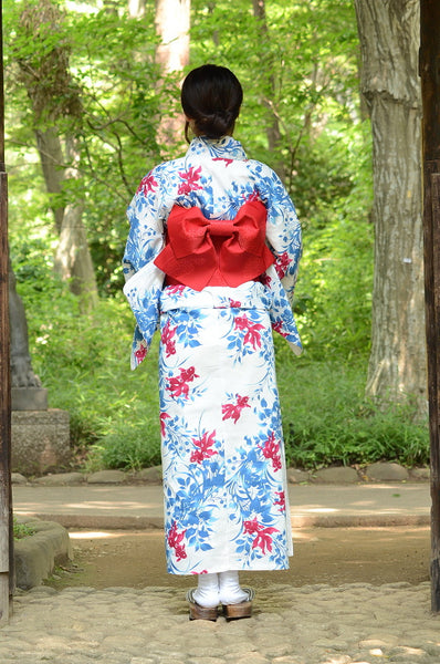 Japanese yukata kimono / D #098