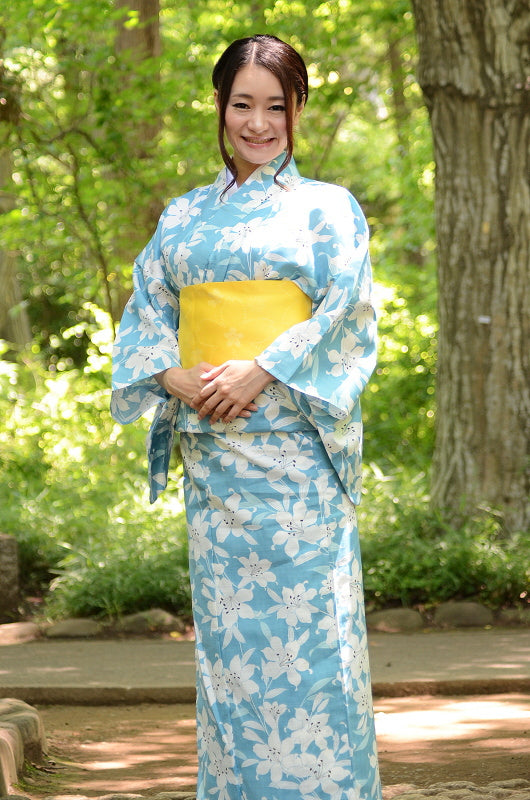 Japanese yukata kimono / D #101