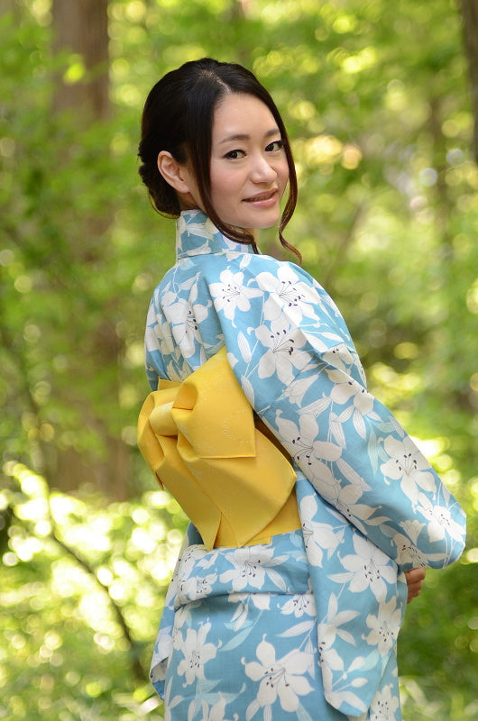 Japanese yukata kimono / D #101