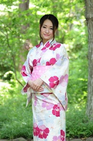 Japanese yukata kimono / D #102