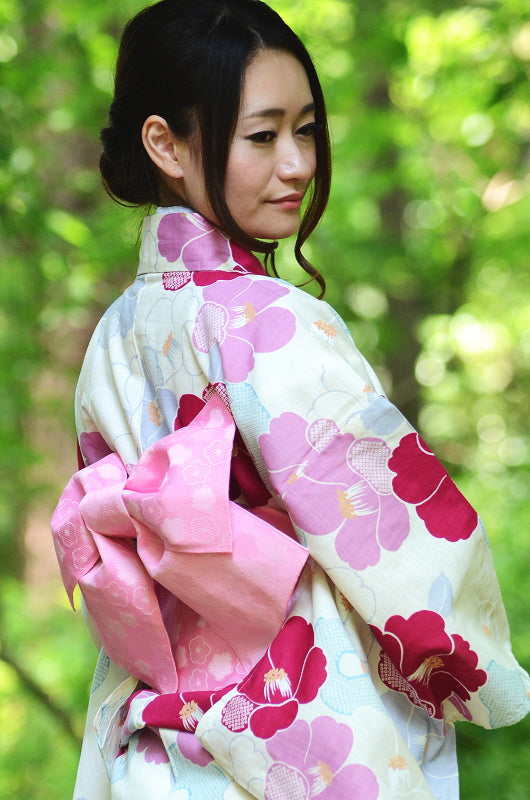 Japanese yukata kimono / D #102