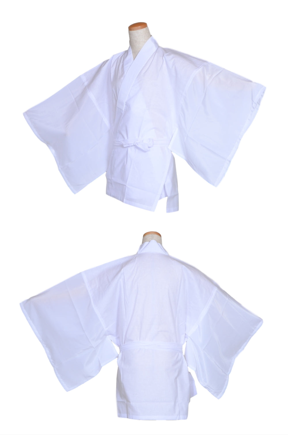 Men obi belt and Setta sandals set : White