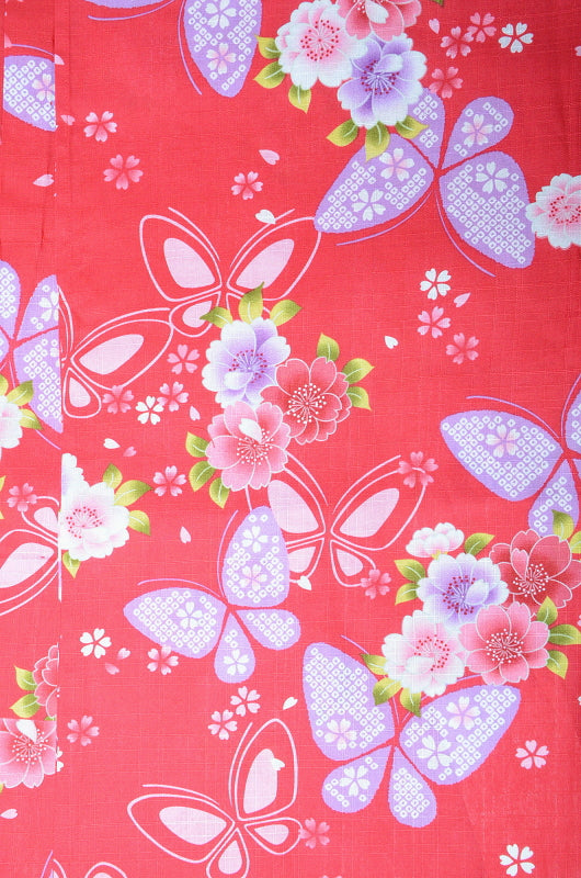 Girls yukata and obi belt set / GY #01 (3-4)