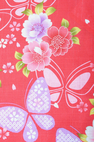 Girls yukata and obi belt set / GY #01 (3-4)