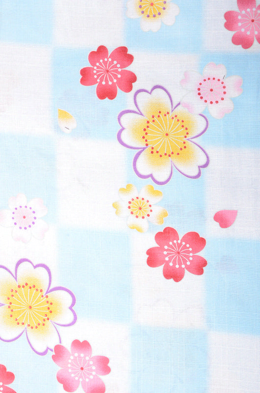 Girls yukata and obi belt set / GY #02 (5-6)