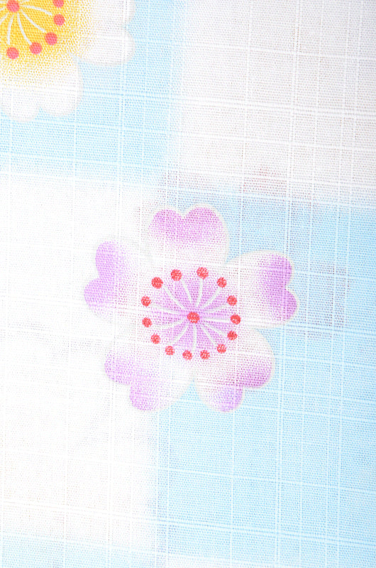 Girls yukata and obi belt set / GY #02 (5-6)