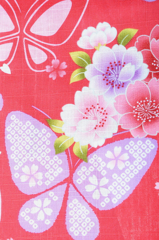 Girls yukata and obi belt set / GY #01 (5-6)