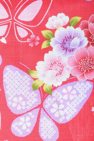 Girls yukata and obi belt set / GY #01 (5-6)